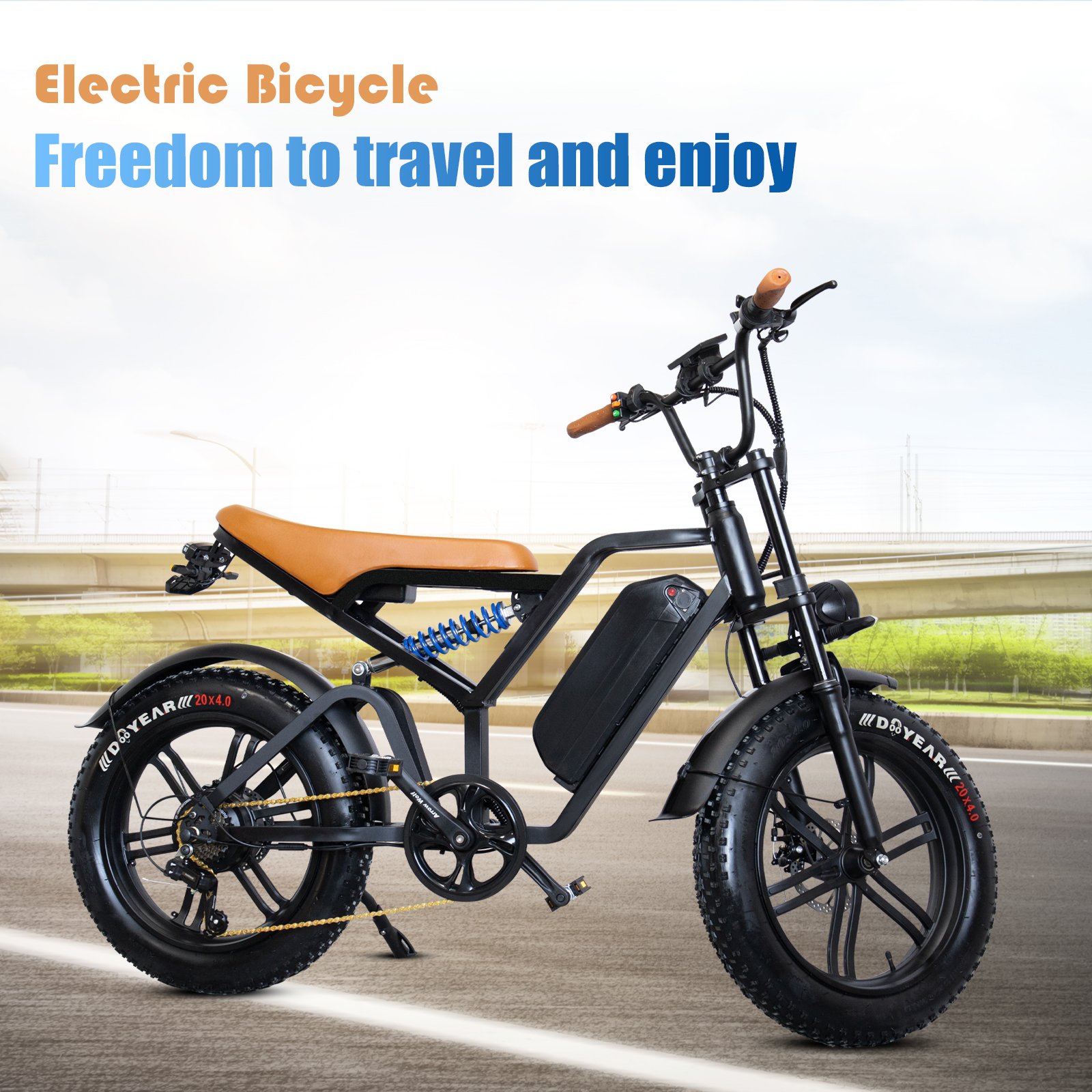 Ebike 20x4.0" Fat Tire Carbon Bafang 1000w Middrive 48v 9speed 20ah Full Suspension Electric Mountain Bike