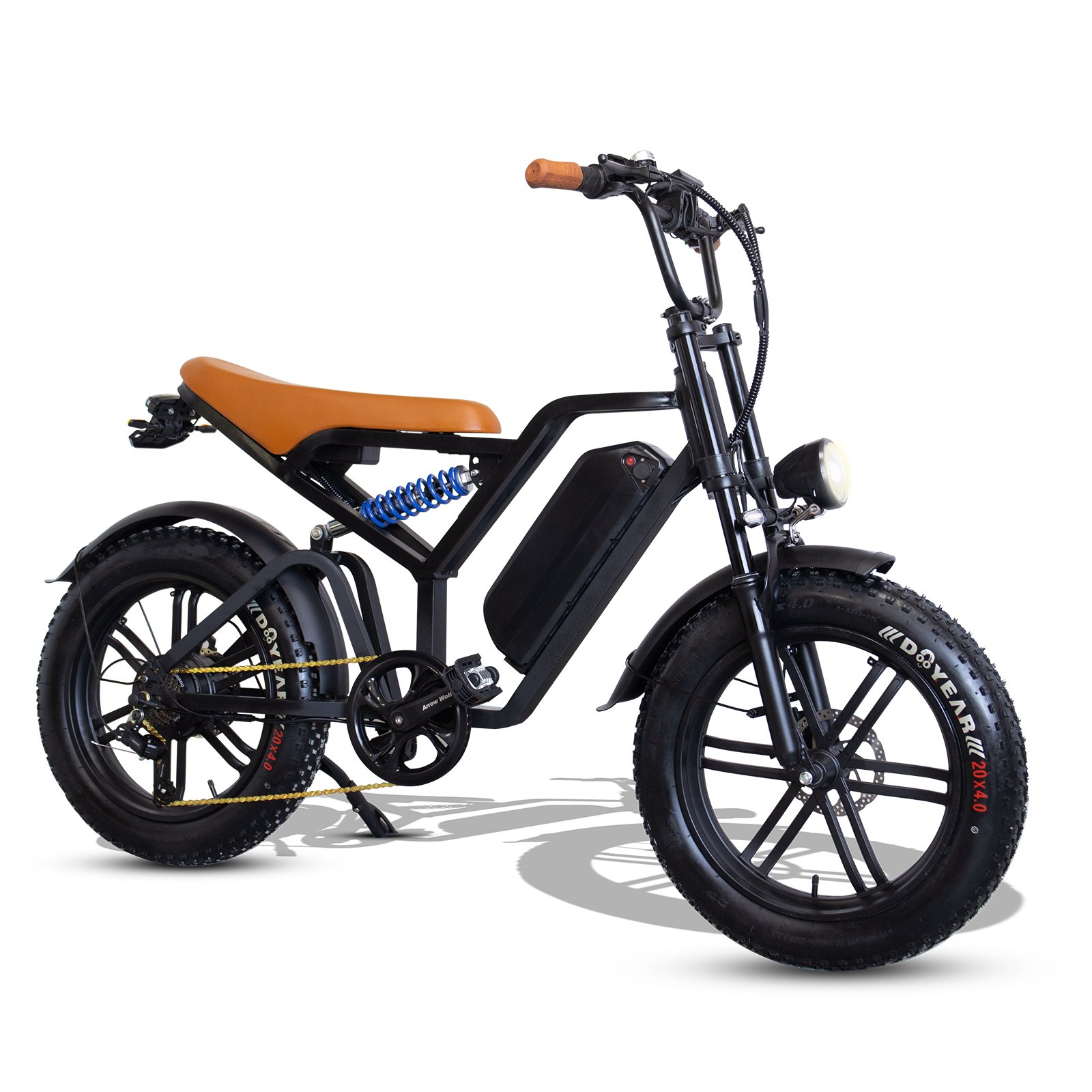 Ebike 20x4.0" Fat Tire Carbon Bafang 1000w Middrive 48v 9speed 20ah Full Suspension Electric Mountain Bike