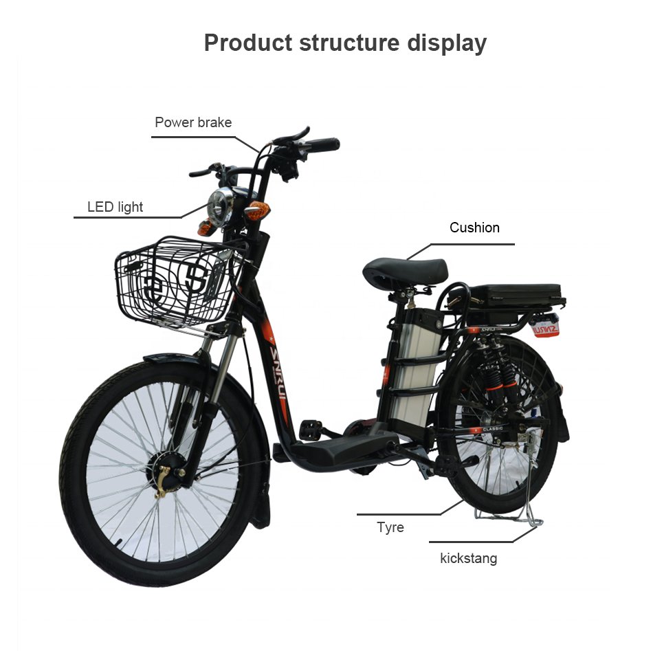 Hot Selling Newly Cheap 350W Cargo Bike Electric Bicycle 48V Moped Electric City Bike