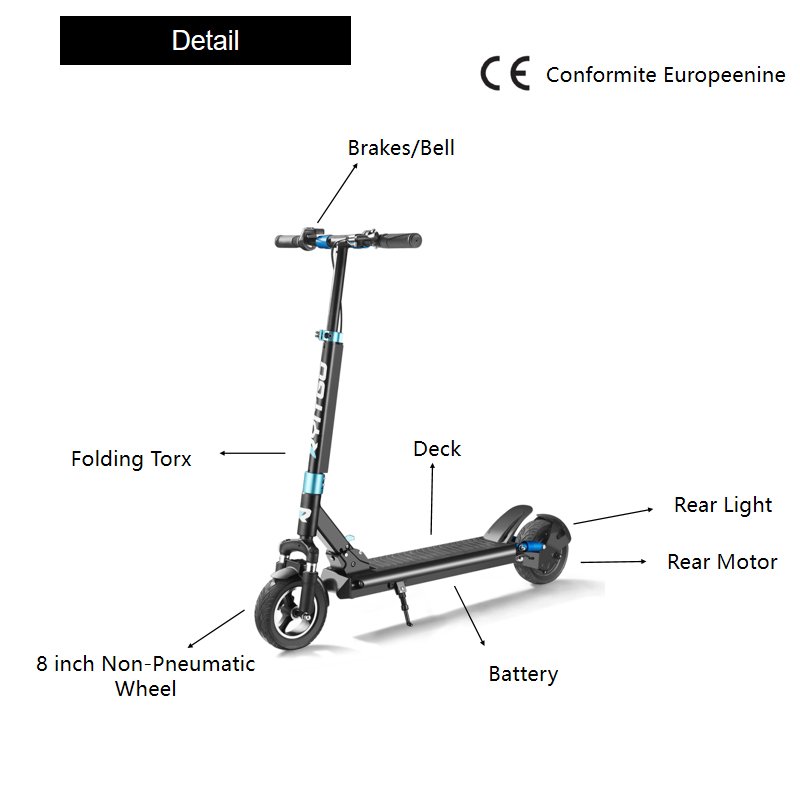 OEM Yongkang Electric Scooter 40 km/h Powerful Adult 8in Tire 500W Urban Electric City Bike Elektro Roller Scooter