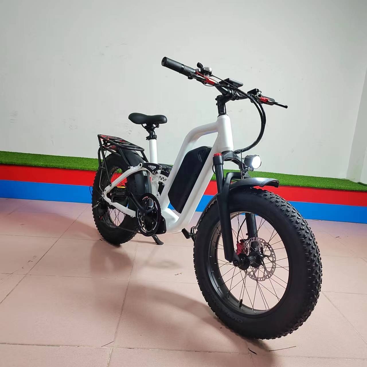 1000W Bafang Motor Step Thru New Electric Bike 52V22Ah Full Suspension Anti-punctured Fat Tire Aluminum Alloy frame City ebike