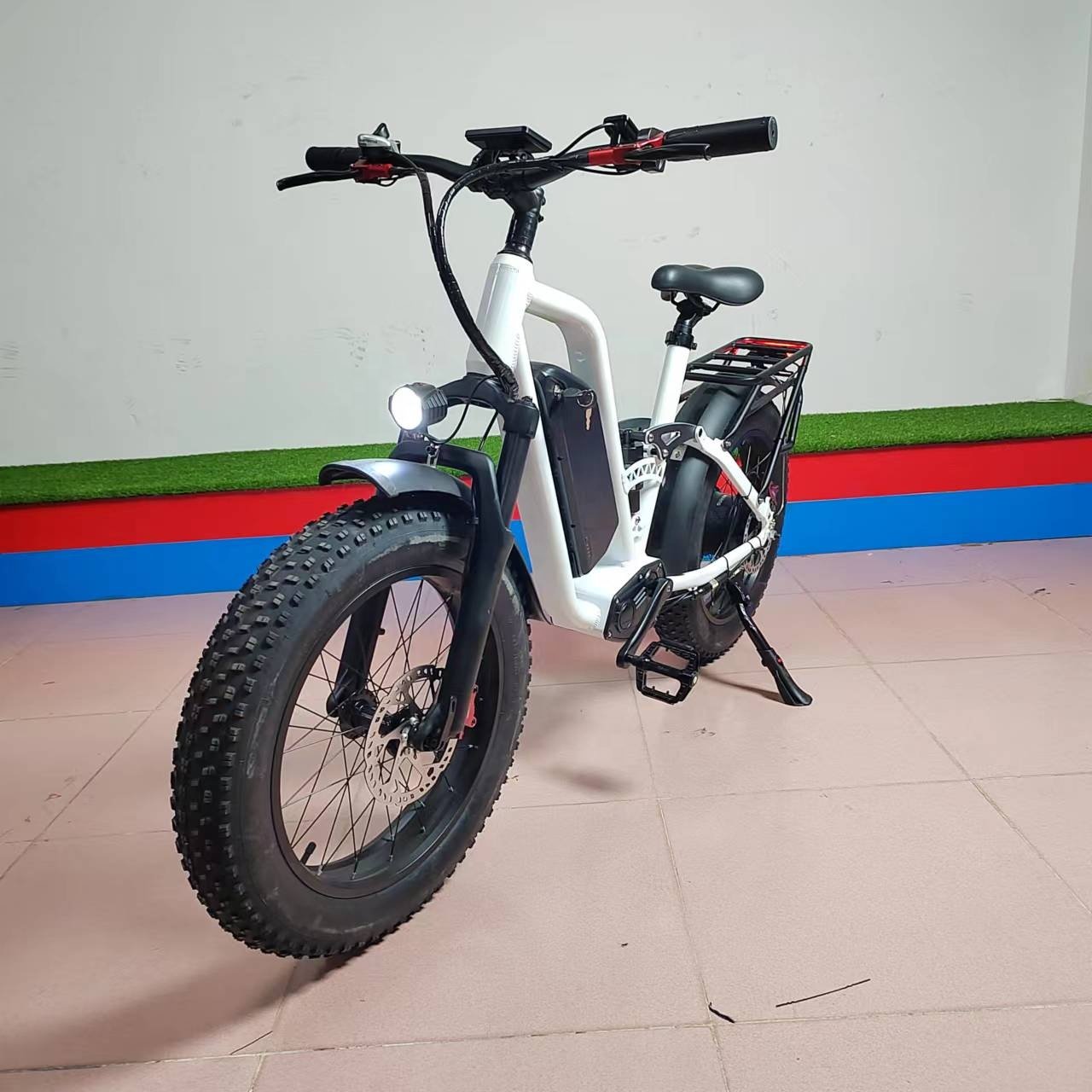1000W Bafang Motor Step Thru New Electric Bike 52V22Ah Full Suspension Anti-punctured Fat Tire Aluminum Alloy frame City ebike