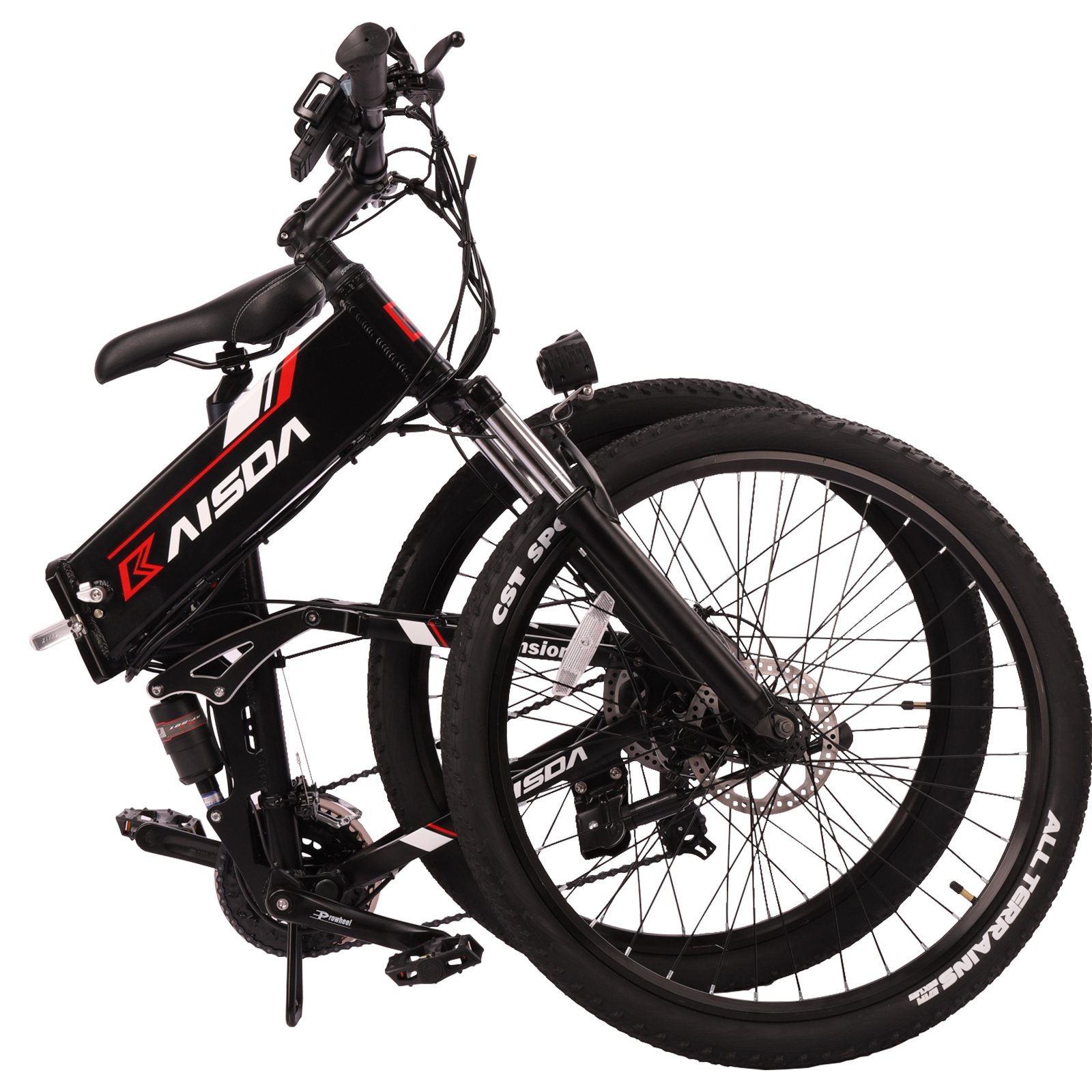 EU Stock Kaisda K1 best quality 26 inch 48v 500w full suspension ebike folding electric mountain bike e mtb bike