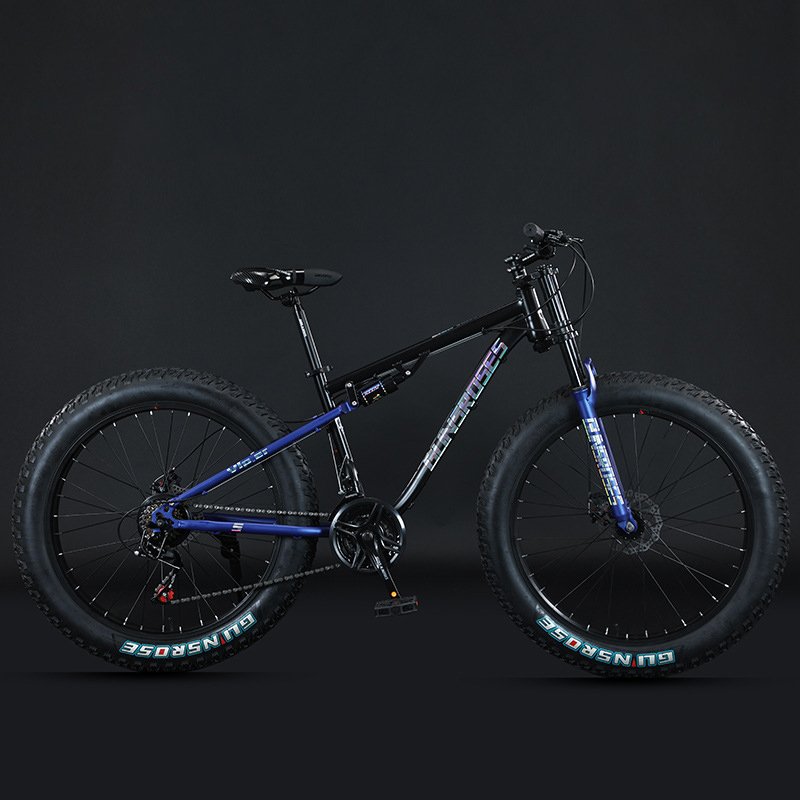 Off-road 7/21/24/27 speed mountain bike 24/26 inch fat tire mountain bike duel suspension mountain bike