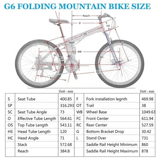 Factory Wholesale Folding Mountain Bike 26 Inch 3 Spoke Wheels MTB Bicycle