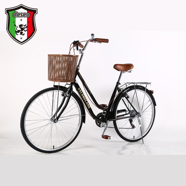 Semi-Aluminum Three-Finger Brake Handle 26 Inch City Bike Lady City Bike With Basket