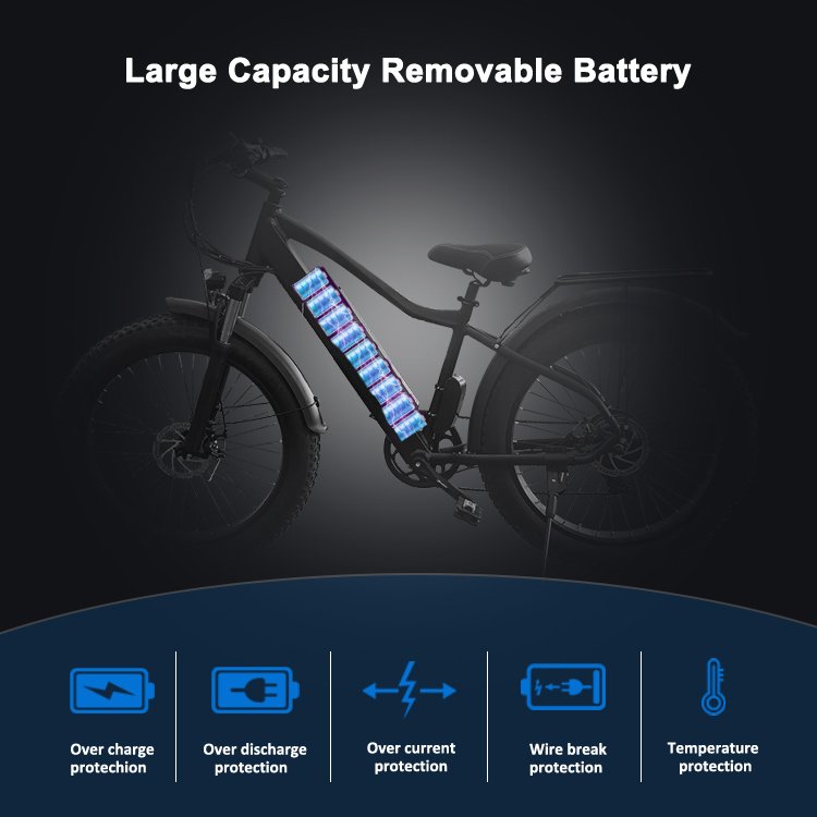 26 inch Tire 21 Speed 250W 350W 500W 36V 48V 10AH 13AH Lithium Battery Aluminum LED Display Adult Electric eBike Mountain Bike