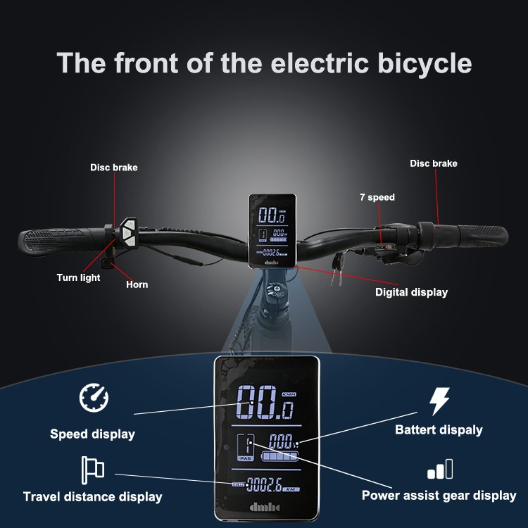 26 inch Tire 21 Speed 250W 350W 500W 36V 48V 10AH 13AH Lithium Battery Aluminum LED Display Adult Electric eBike Mountain Bike