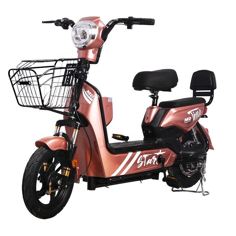 2 Wheel E Bike 2 Seats Electric City Bike 3 Speed E Bicycle