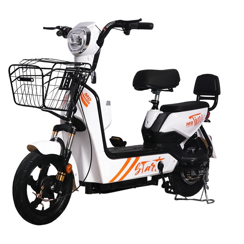 2 Wheel E Bike 2 Seats Electric City Bike 3 Speed E Bicycle
