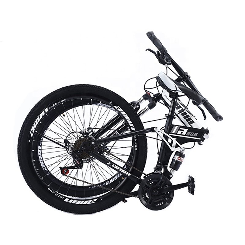 24 26 Inch 24 Speed Three Knife Wheel Full Suspension Sports Mtb Aluminum Alloy Adult Folding Bicycle Mountain Bike