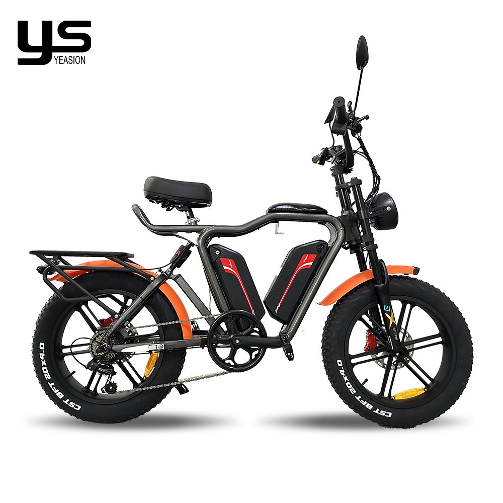 YEASION full suspension electric hybrid bike fatbike 48v 1000w dual 44ah lithium battery fast electric mountain bike for men