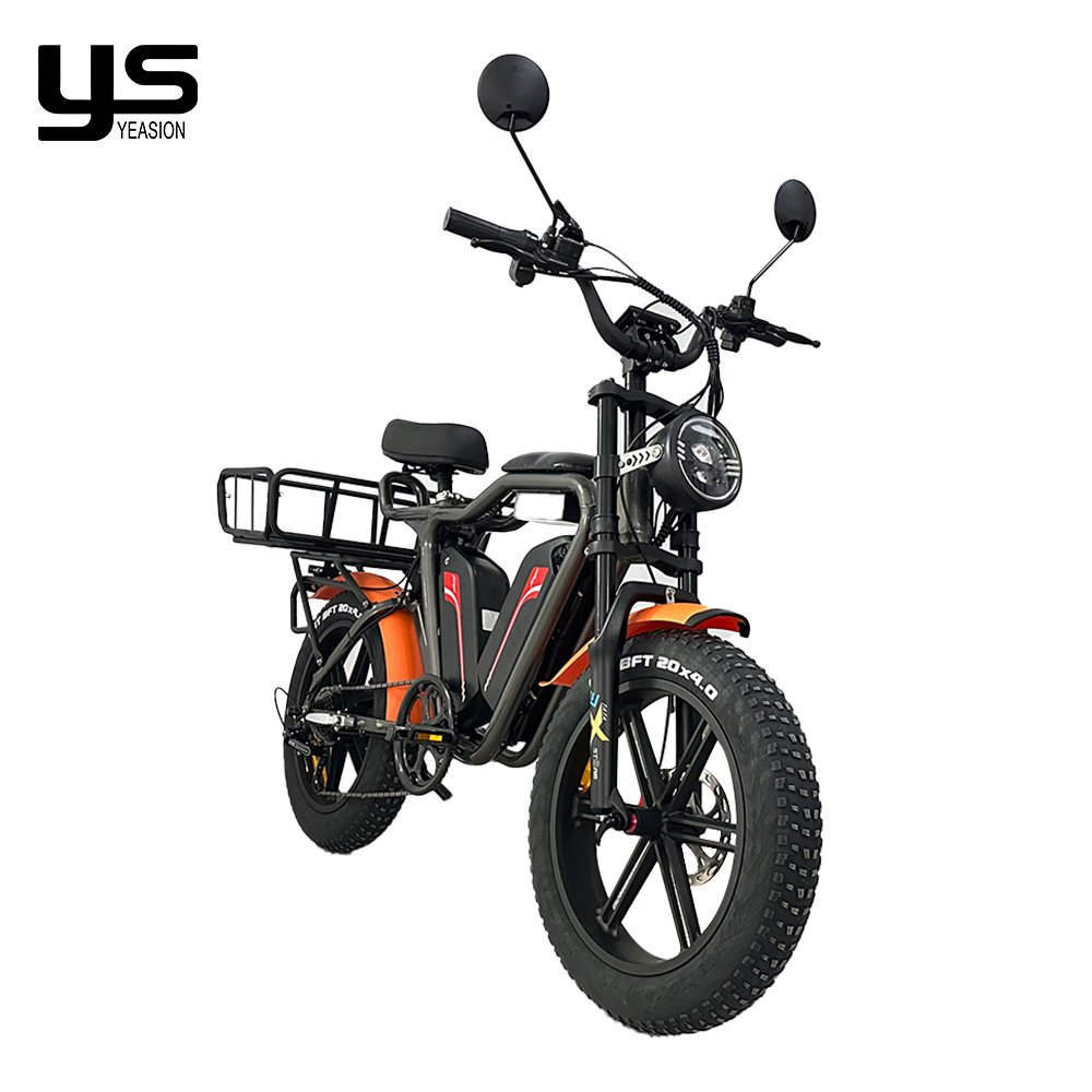 YEASION full suspension electric hybrid bike fatbike 48v 1000w dual 44ah lithium battery fast electric mountain bike for men