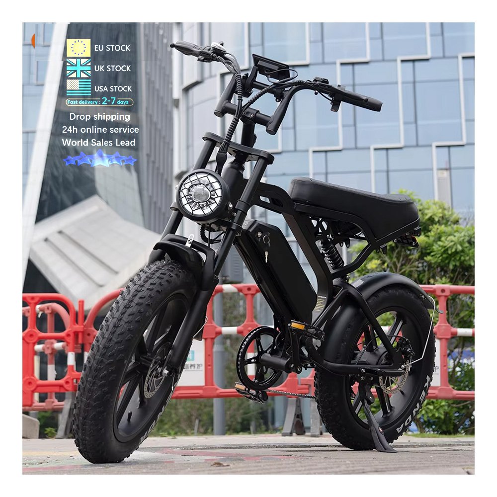 Ebike V20 Pro fatbike 20*4 inch eu stock electr bike price full suspension electric city bike electric bicycle e bike