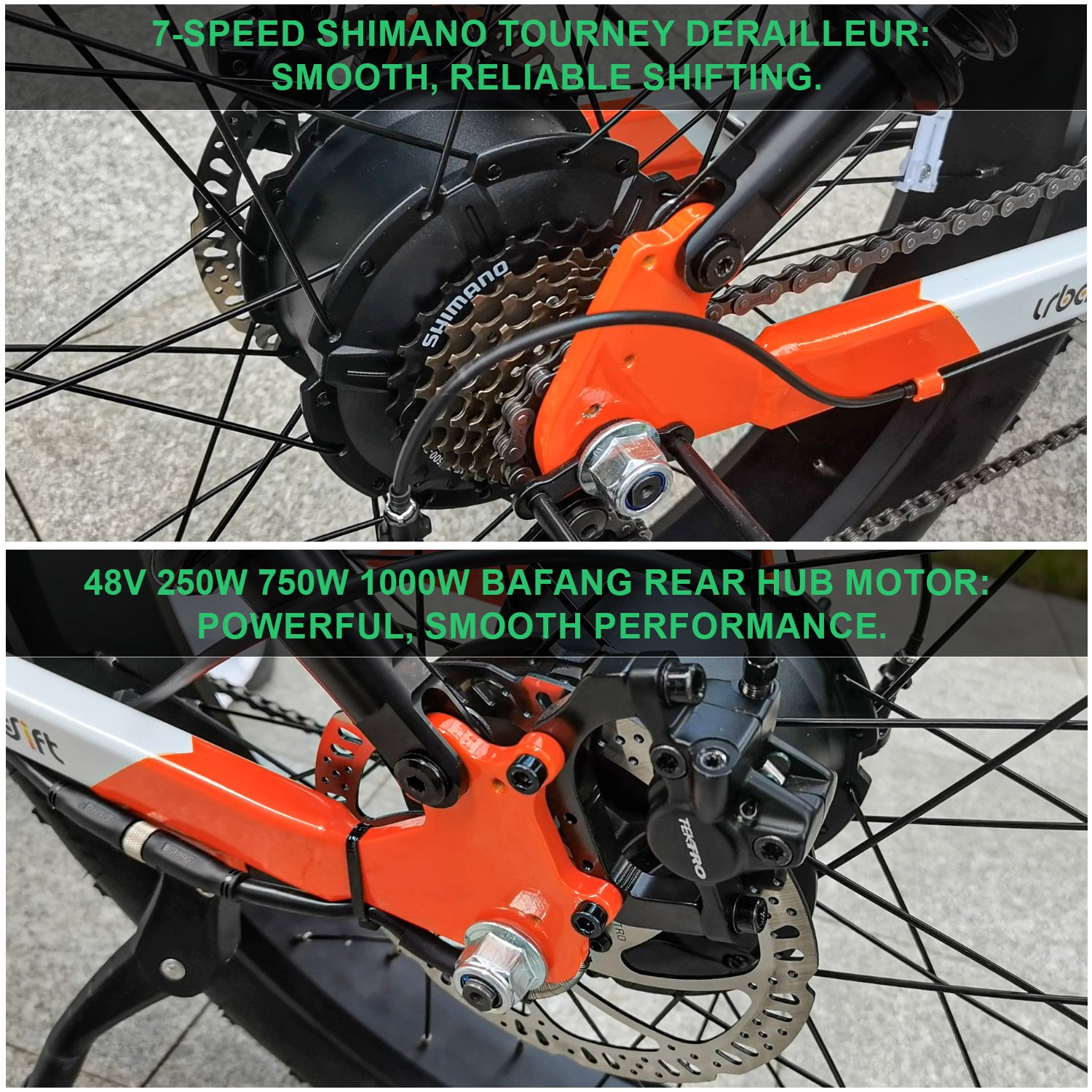 Eu/Us Ready Stock 26Inch 250W 750W 1000W Fat Tire Electric Mountain Bike 48V 30AH City Hybrid Dirt E-Bike for Adults
