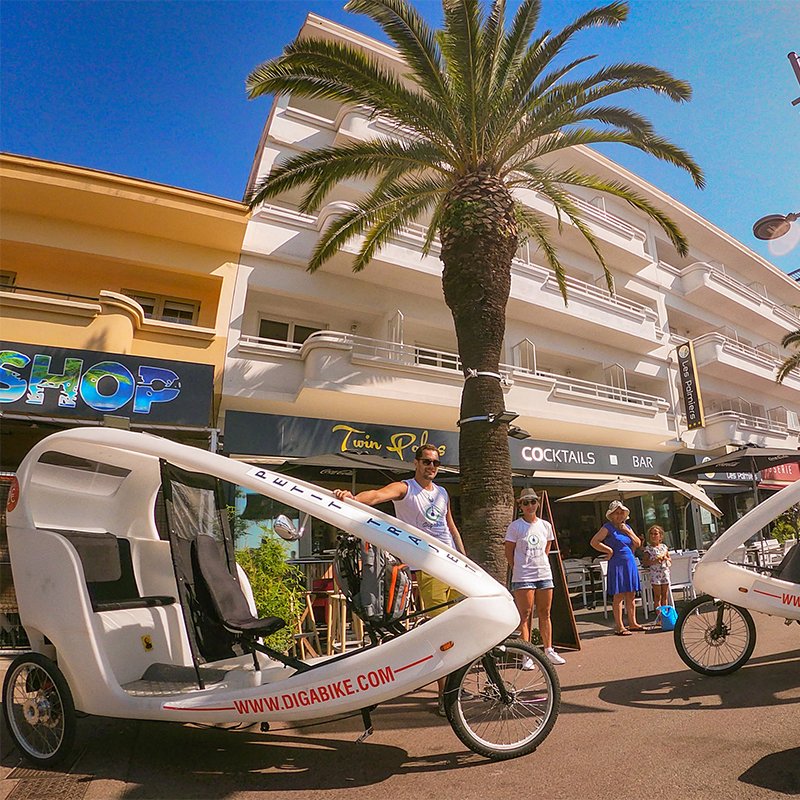 1000W Power Passenger City Taxi Bike Three Wheels Electric Cycling Pedicab Rickshaw