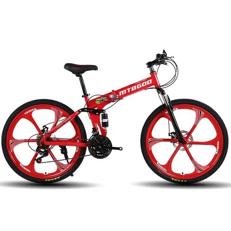 Hot Bike with Disc Brakes Aluminion Alloy Bicicleta 26 Inch Folding Mountain Bikesepeda Cheapest Cycle Sports MTB B
