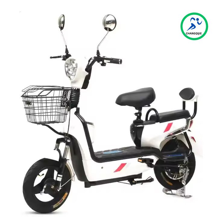 Cheapest Adult Electric Bike Lead Acid Battery Electric Bicycle 350w Family Cargo Electric Bike With Basket Rear Rack