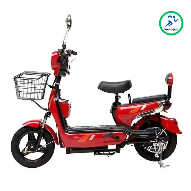 Cheapest Adult Electric Bike Lead Acid Battery Electric Bicycle 350w Family Cargo Electric Bike With Basket Rear Rack