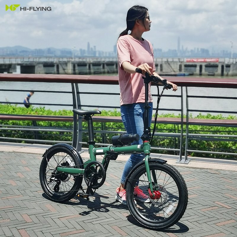 ECO-FLYING E-bike 36V 250W 7-14Ah Battery Fold Electric Bicycle 20inch KENDA Tire Fast Folding Adult Electric Bikes City Cycle