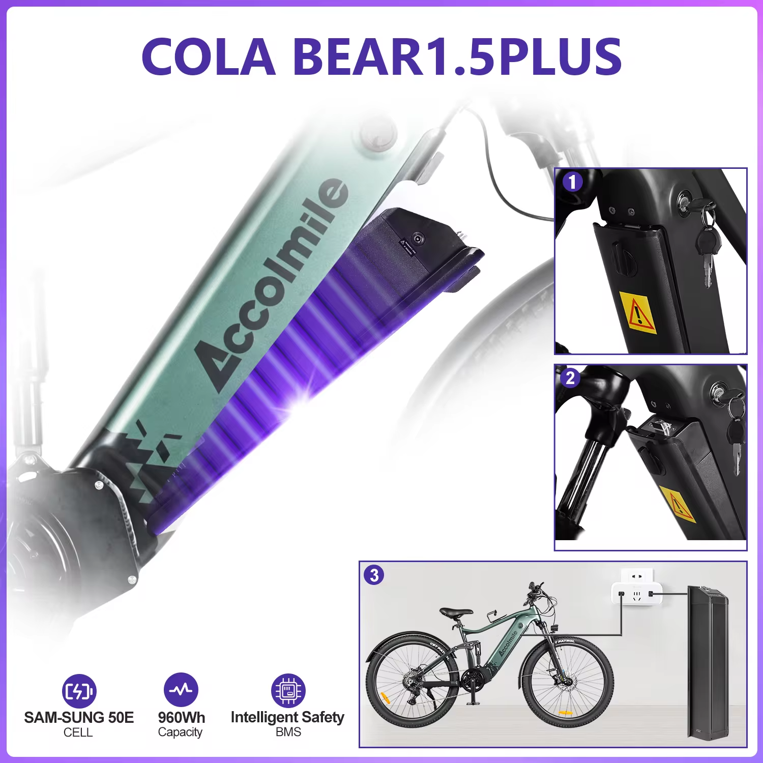 Accolmile New Version Aluminum Electric Mountain Bike 750W 48V With Bafang BBS02 Mid Motor Kit 27.5" 29" EU US Warehouse