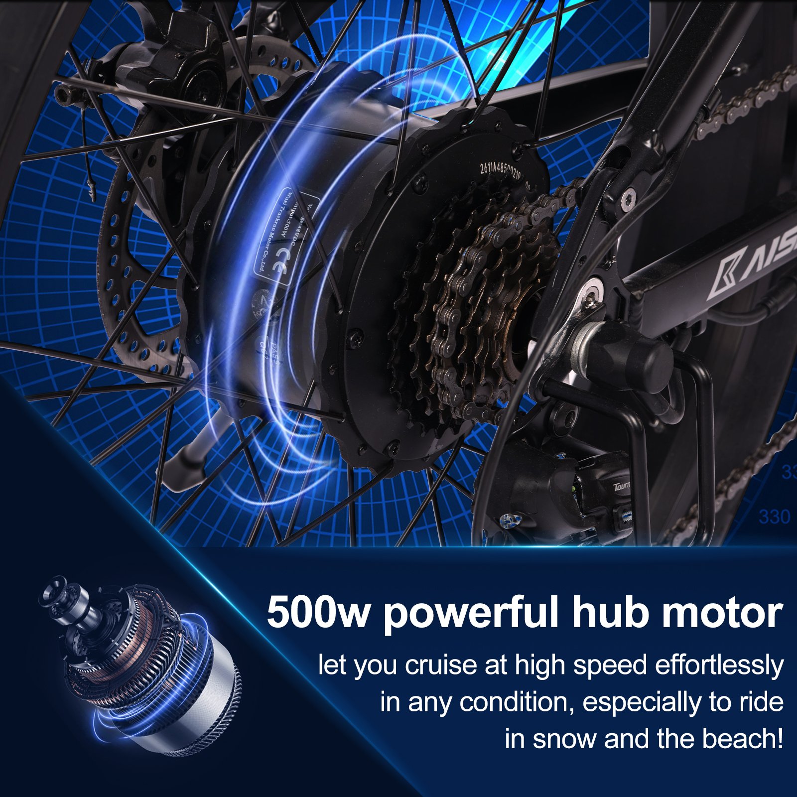 Eu Warehouse Stock Kaisda K3 500W Folding Ebike Full Suspension 48V 10Ah Battery 26 Inch E Bicycle Electric Mountain Bike