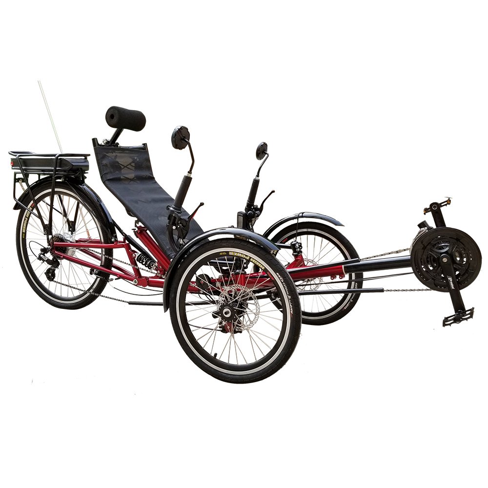 MOTRIKE Best Selling Leisure Affordable Adult Three Wheel Foldable Bicycle 500W Electric Recumbent Trike