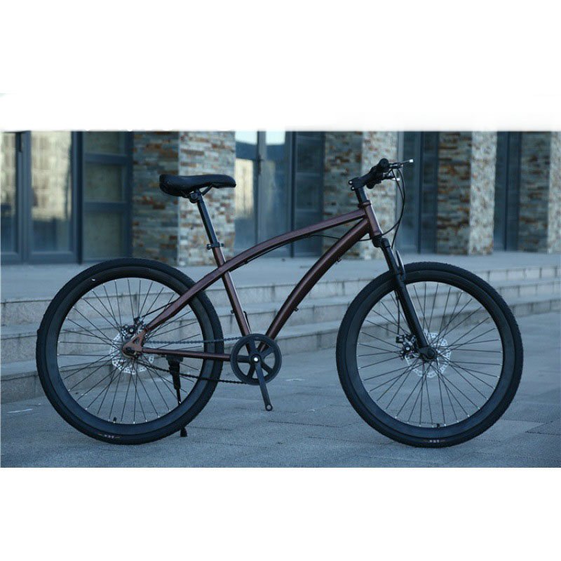 26INCH STEEL FRAME SINGLE SPEED MOUNTAIN BIKE SUSPENSION FORK DISC BRAKE MOUNTAIN BIKE OEM FACTORY CUSTOMIZED LOGO COLOR