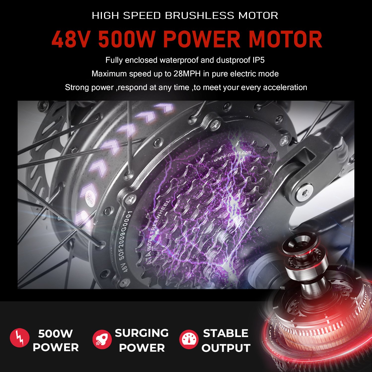 500w Ebike For Adult 27.5 inch electric bicycle with 13ah battery e bicycle 9 speed shifter