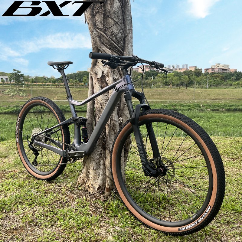 Carbon Fiber Mountain Bike Suspension XC 29er Shimano M5100 11S Rockshox SRAM BOOST Forks Full Suspension Mountain Bike