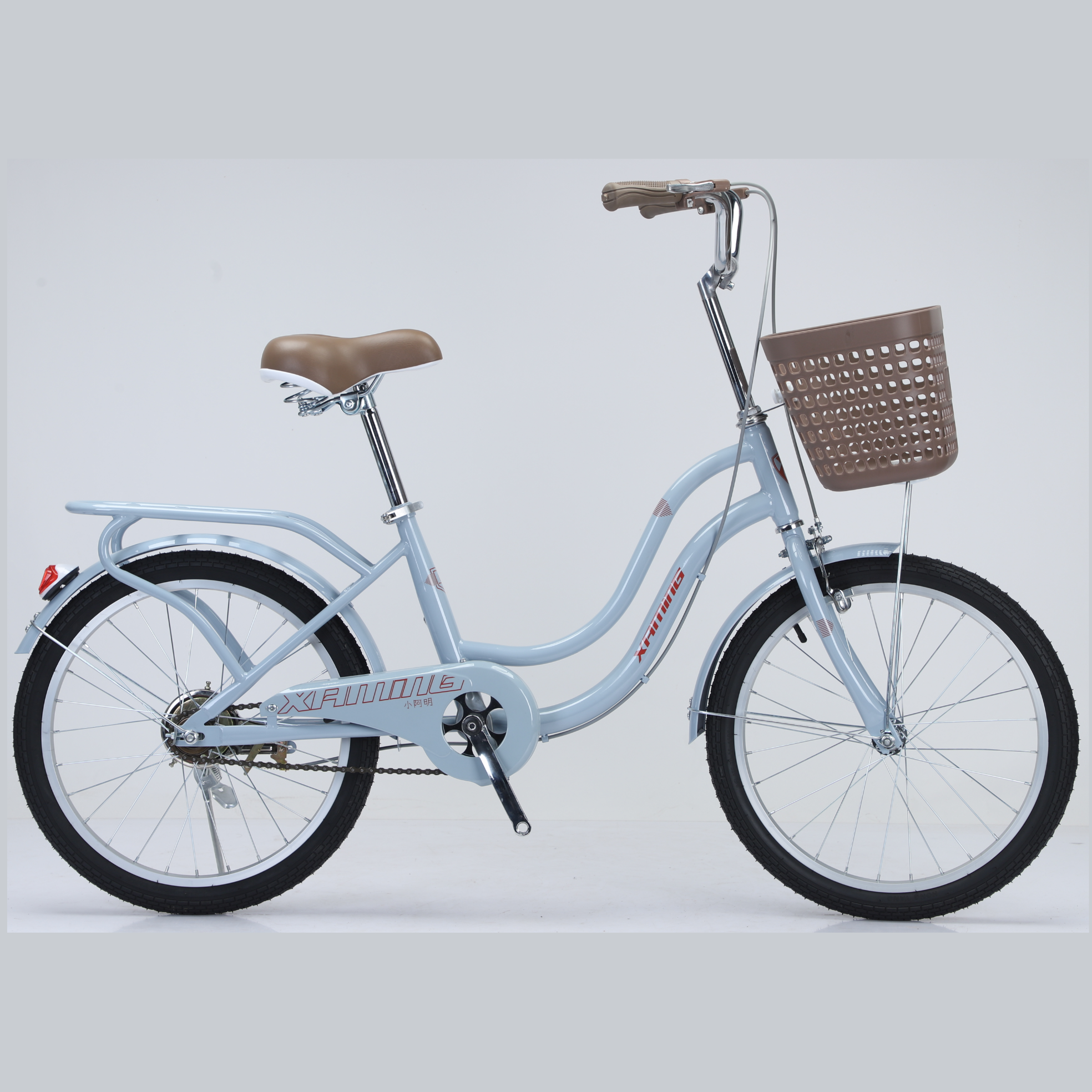 SHUANGWAN Factory Sale 20\" 24\" Mountain Road Bicycle Soft Single Speed Disc Brake Sports Style Steel Fork Ordinary Ladies