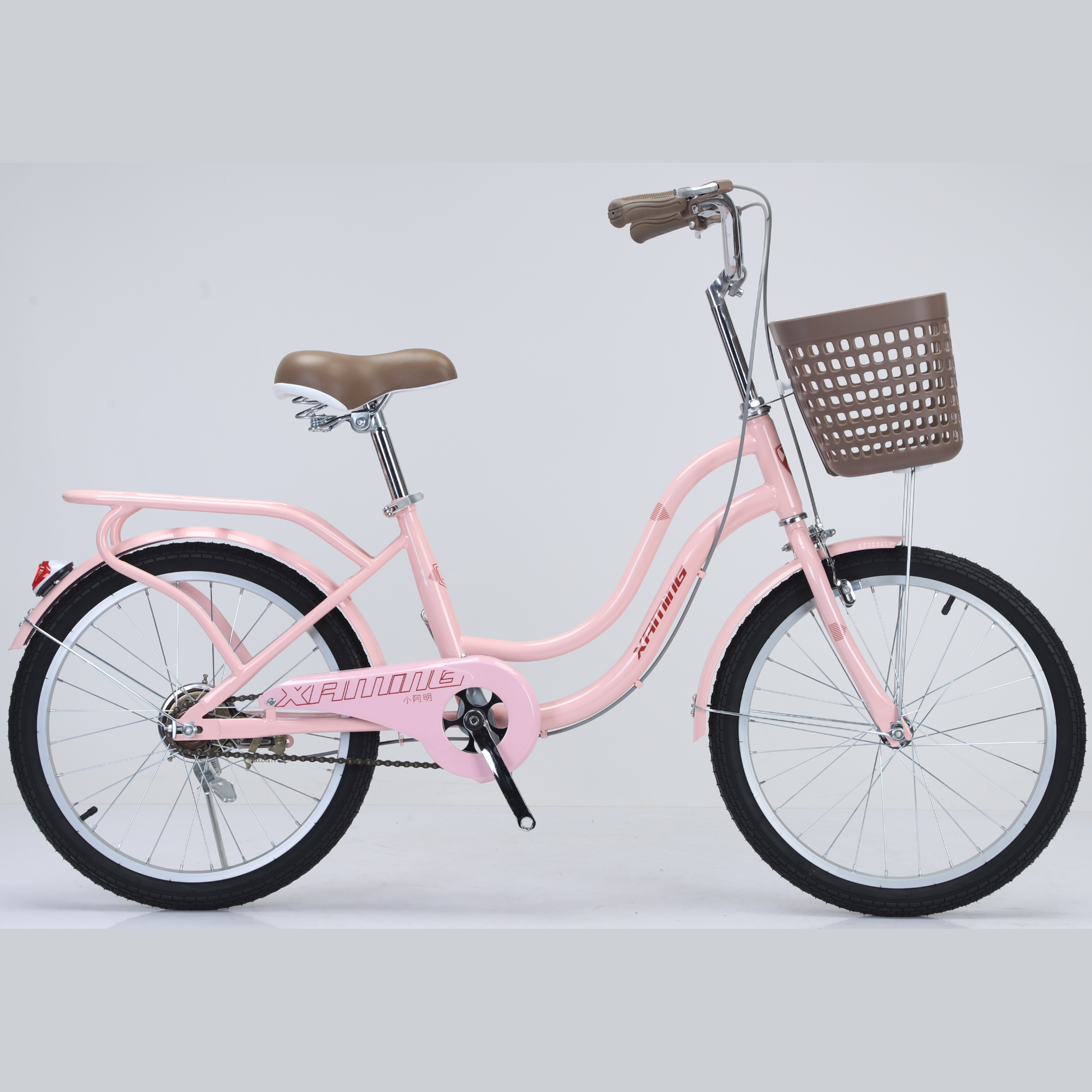 SHUANGWAN Factory Sale 20\" 24\" Mountain Road Bicycle Soft Single Speed Disc Brake Sports Style Steel Fork Ordinary Ladies