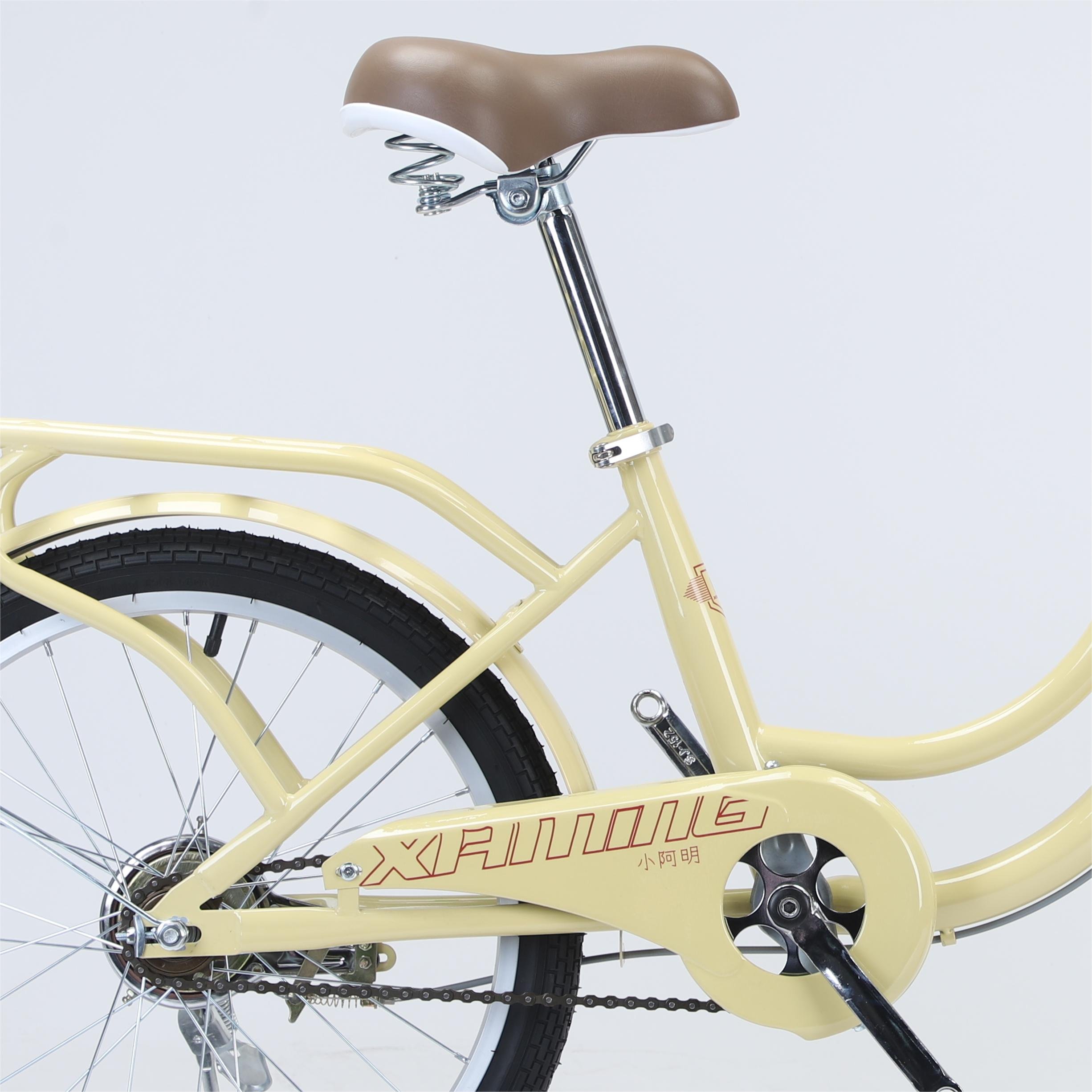 SHUANGWAN Factory Sale 20\" 24\" Mountain Road Bicycle Soft Single Speed Disc Brake Sports Style Steel Fork Ordinary Ladies