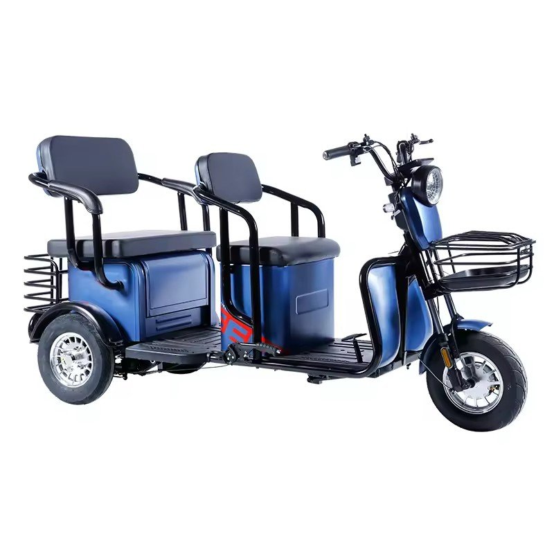 2024Two rows and three roundsSeats 3 Wheel Ebike Electric Passenger Cargo Tricycle