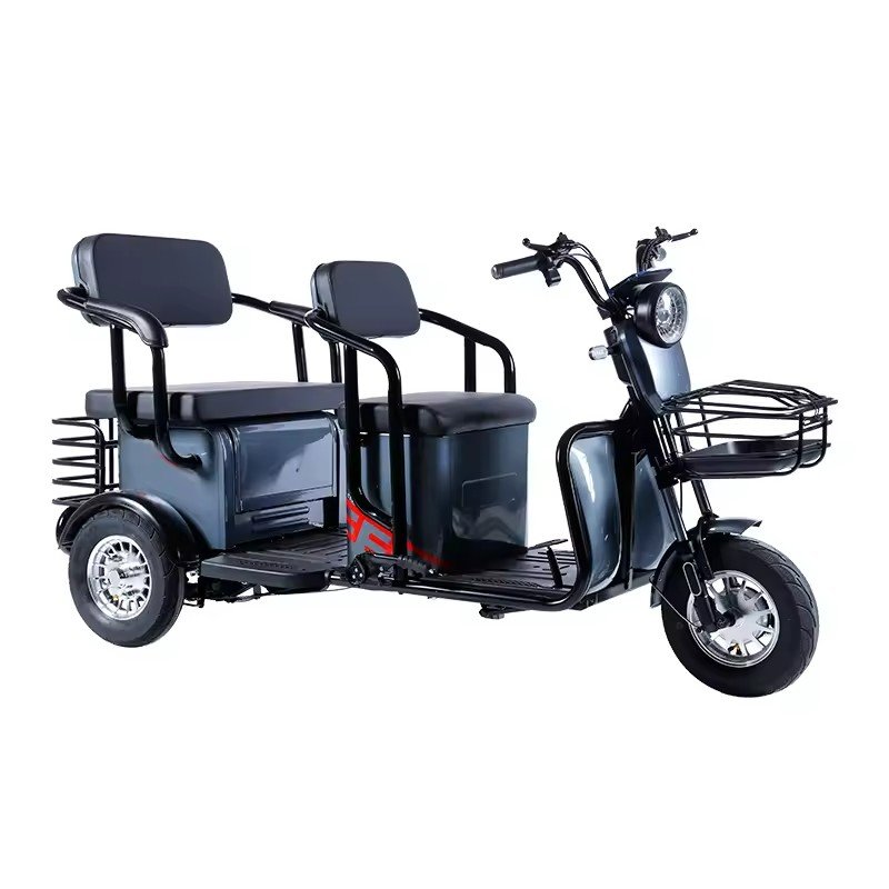 2024Two rows and three roundsSeats 3 Wheel Ebike Electric Passenger Cargo Tricycle