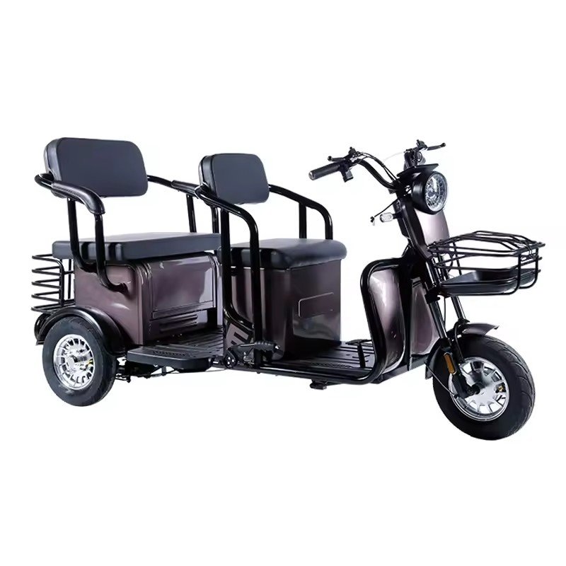 2024Two rows and three roundsSeats 3 Wheel Ebike Electric Passenger Cargo Tricycle