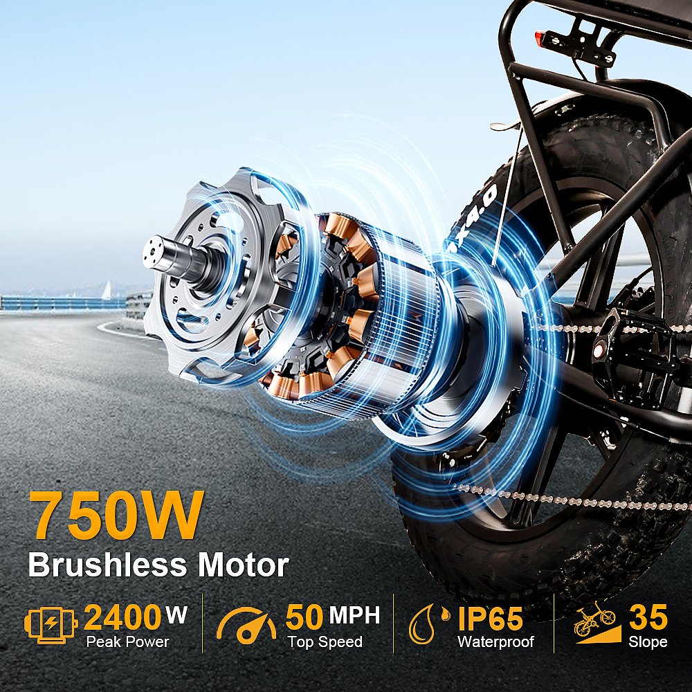 Factory Price New Electric City Bike Snow Ebike 48v50ah 750w 20inch Fatbike Electric Snow Bike Fast Electric Bicycle Fatbike