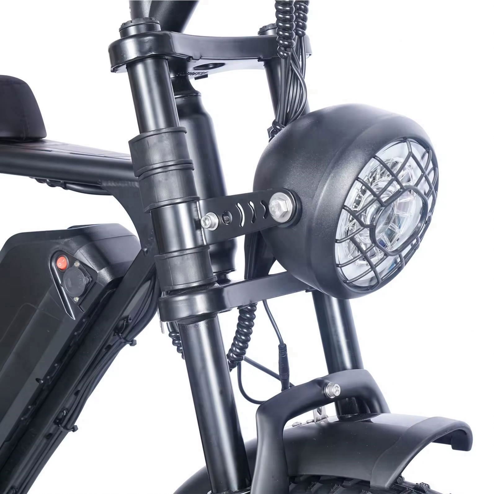 1500W Motor Electric City E-Bike 20-inch Off-Road Fat Tires Bike Aluminum Alloy Frame Mountain Bicycle OUXI V8