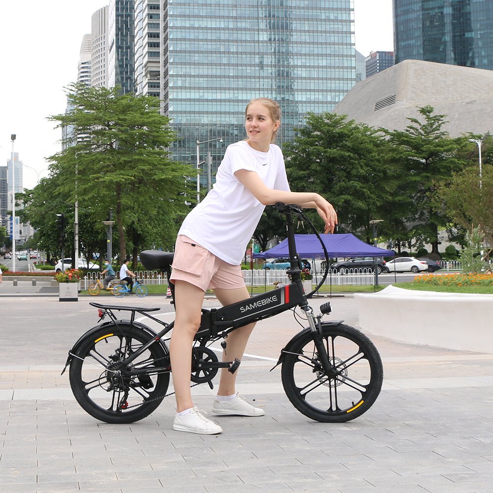 EU US warehouse SAMEBIKE Popular 20LVXD30-II 20 inch folding 7 speeds 350w 10a battery electric city bike urban commuting ebike