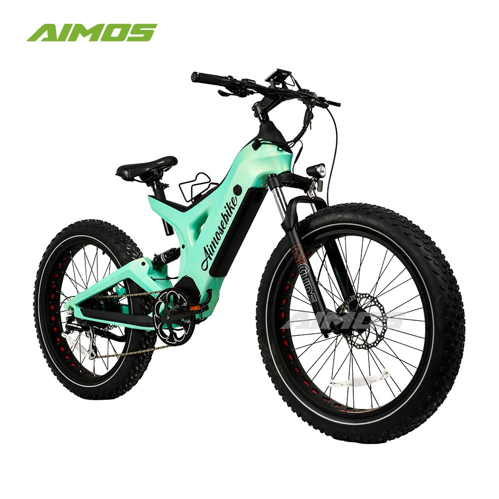 Aimos Carbon Fiber frame Mountain Electric Bike 250w/500w/1000w off road/dirt ebike Rear Drive Motor Adult electr bike