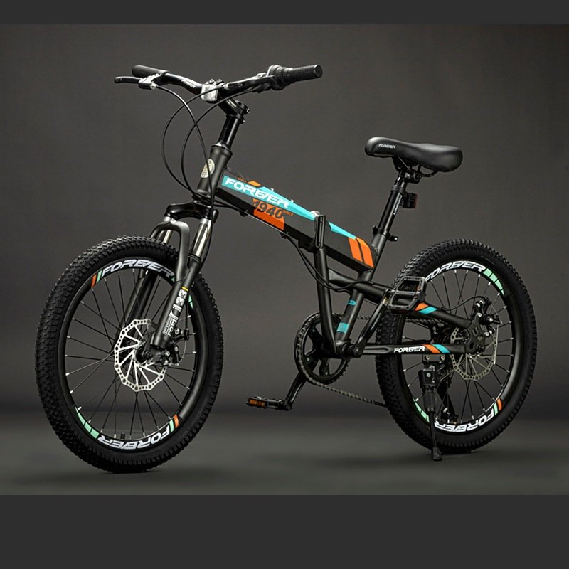 Shanghai permanent brand folding mountain bike 18/20/22 inch young students bicycle men and women 2023 new