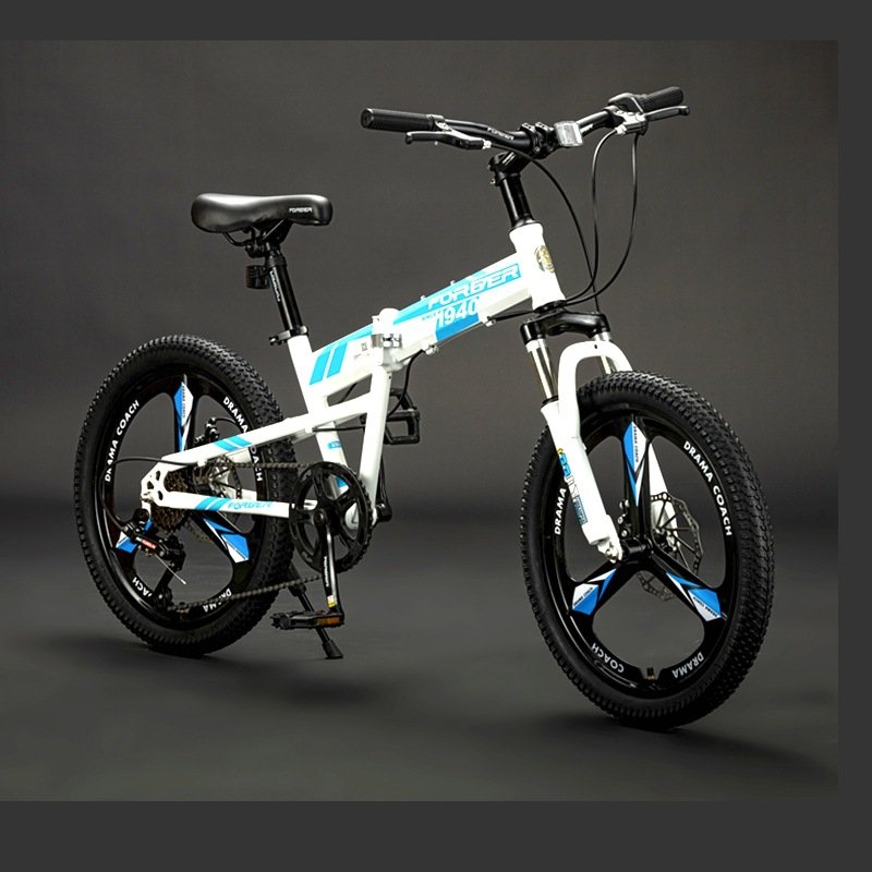 Shanghai permanent brand folding mountain bike 18/20/22 inch young students bicycle men and women 2023 new