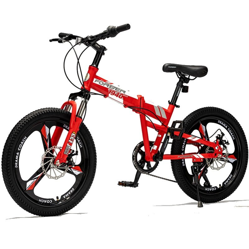 Shanghai permanent brand folding mountain bike 18/20/22 inch young students bicycle men and women 2023 new