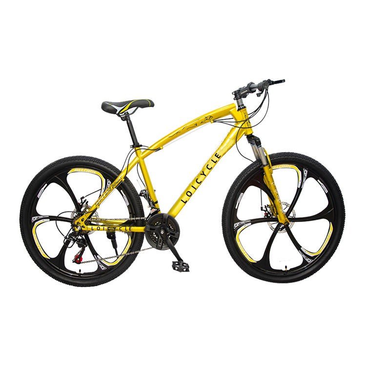 6-wheel 26 inch 21 speed mountain bike front fork spring shock absorber suspension disc brake Adult bicycles