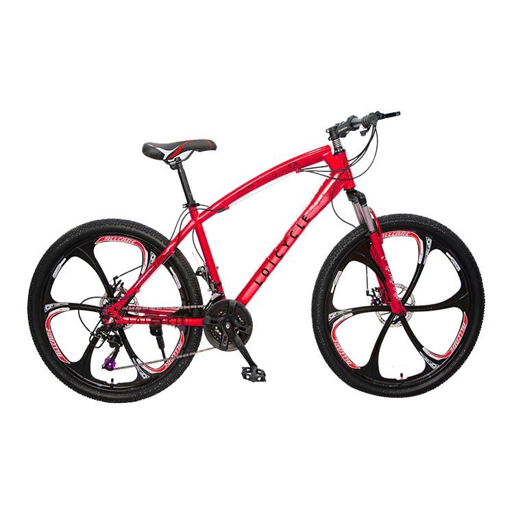 6-wheel 26 inch 21 speed mountain bike front fork spring shock absorber suspension disc brake Adult bicycles