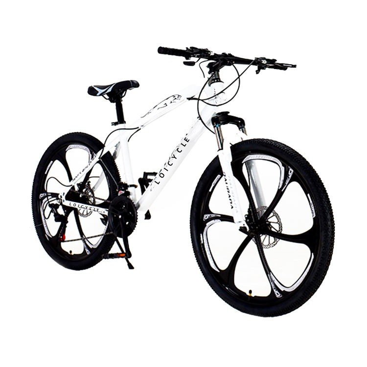 6-wheel 26 inch 21 speed mountain bike front fork spring shock absorber suspension disc brake Adult bicycles