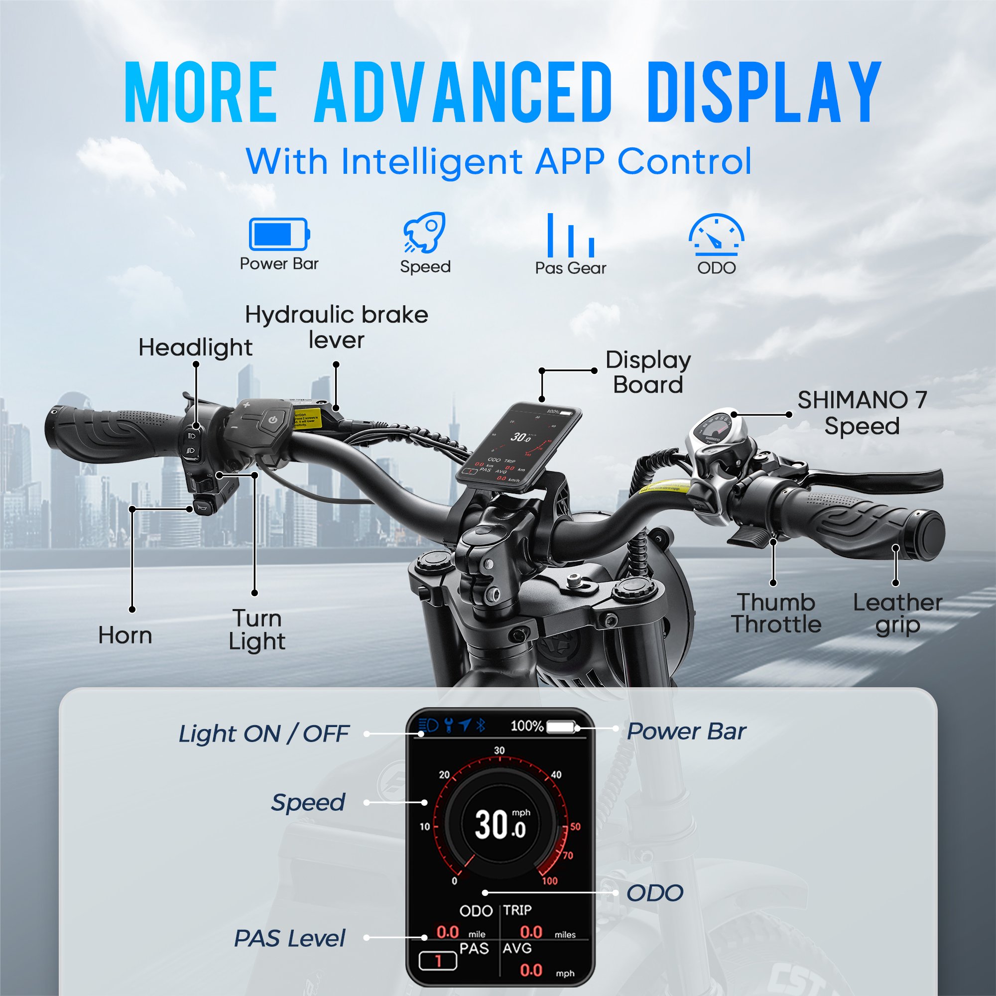 Eahora 1000W 1600W Electric Bicycle Mountain Ebike 48V 60Ah Removable Lithium Battery 26*4 Fat Tire Ebike Beach Cruiser Bike