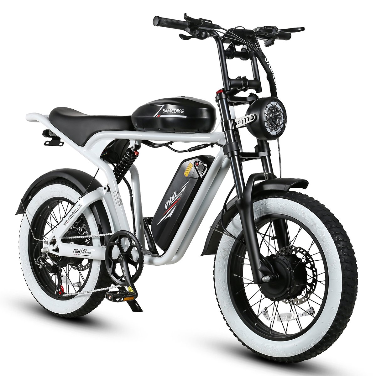 Super Power 73 Retro Style M20 Dual battery 32Ah long range Full suspension Fat tire 2000w electric mountain bike dual motor
