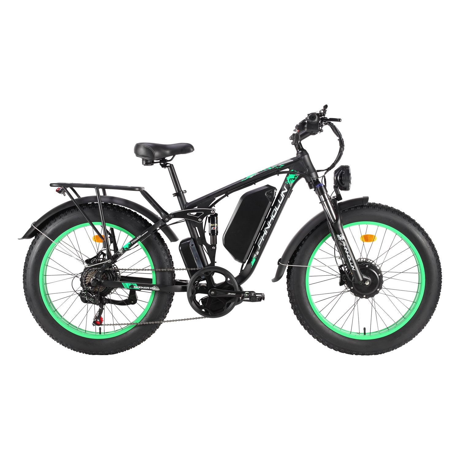 2024 New Design Factory Customized Dual Motor 52V 3000W 25AH Electric Mountain Bike 24inch Dual Motor Electric Bike For Outing