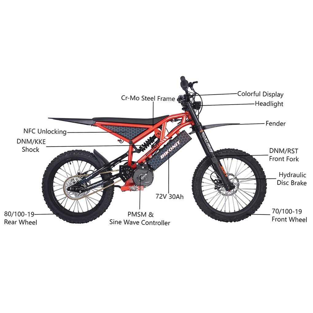 BIKONIT BK28 28000W Off Road Adult Dirt Ebike 72V Hyper Ultra Bee Light X Electric Mountain Bike 2024 Newly Sale